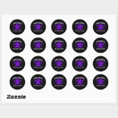 Overdose Awareness Purple Ribbon Drug Addiction 55 Ronde Sticker (Vel)