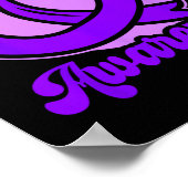 Overdose Awareness Purple Ribbon Drug Addiction 93 Poster (Hoek)