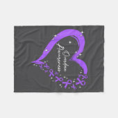 Overdose Awareness Purple Ribbon Drug Addiction He Fleece Deken (Voorkant (Horizontaal))