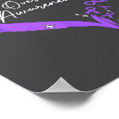 Overdose Awareness Purple Ribbon Drug Addiction He Poster (Hoek)