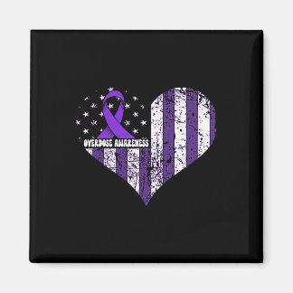 Overdose Awareness Purple Ribbon Drug Addiction &# Magneet