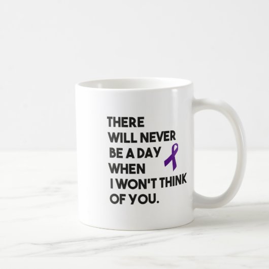 Overdose Awareness Purple Ribbon Think Of You Koffiemok (Rechts)