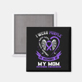 Overdose Awareness Shirt In Memory Of Mom Purple R Magneet (Voorkant / Achterkant)
