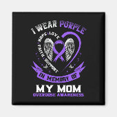 Overdose Awareness Shirt In Memory Of Mom Purple R Magneet (Voorkant)