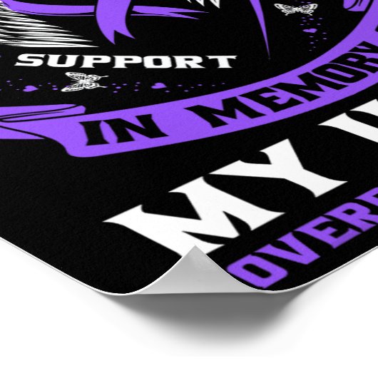 Overdose Awareness Shirt In Memory Of Uncle Purple Poster (Hoek)