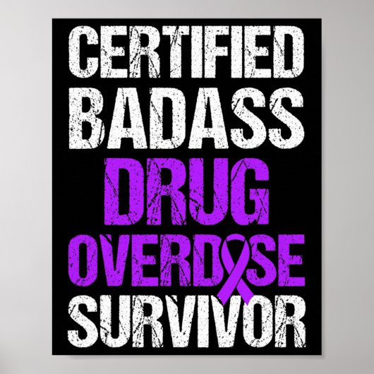 Overdose Awareness Warrior Survivor 19 Poster (Voorkant)