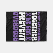 Overdose Awareness – We Can Prevent Overdose  Fleece Deken (Voorkant (Horizontaal))