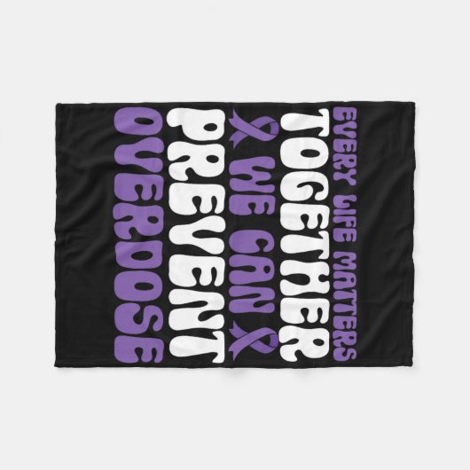 Overdose Awareness – We Can Prevent Overdose  Fleece Deken (Voorkant (Horizontaal))