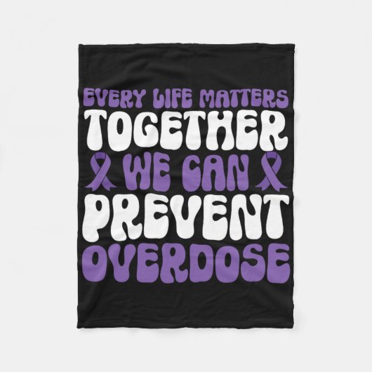 Overdose Awareness – We Can Prevent Overdose  Fleece Deken (Voorkant)