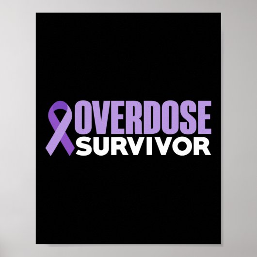 Overdose Bewustzijnsmaand 2022 Overdose Overlevend Poster (Voorkant)