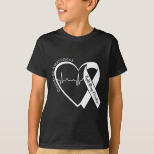 Overdose Bewustzijnsmaand Hart Paarse Lint Steun T-shirt