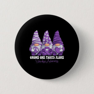 Overdose Bewustzijnsmaand Paarse Lint Kabouters St Ronde Button 5,7 Cm