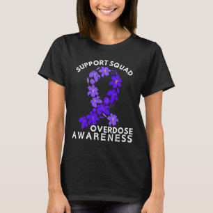 Overdose Bewustzijnsmaand Steun Paarse Ploeg T-shirt