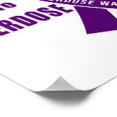 Overdose warrior motivational quotes for drug over poster (Hoek)