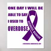 Overdose warrior motivational quotes for drug over poster (Voorkant)