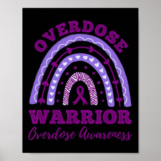 Overdose Warrior Overdosis Bewustzijn Regenboog Poster (Voorkant)