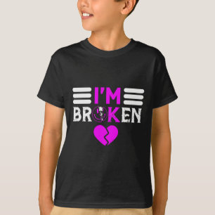 Overdosering Bewustheid Ik ben oké Gebroken Paars T-shirt