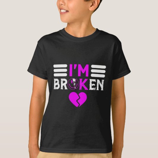 Overdosering Bewustheid Ik ben oké Gebroken Paars  T-shirt (Voorkant)