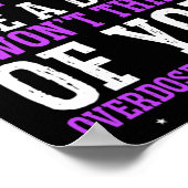 Overdosering Bewustheid Paars Lint Denk aan uw gen Poster (Hoek)