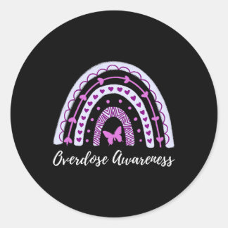 Overdosering Bewustmaking Boho Regenboog Ronde Sticker