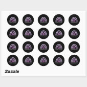 Overdosering Bewustmaking Boho Regenboog Ronde Sticker (Vel)