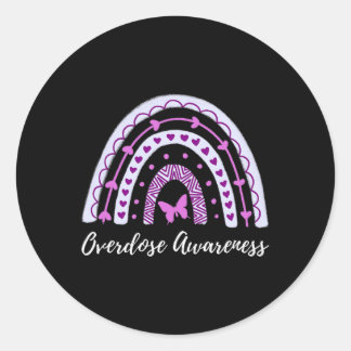 Overdosering Bewustmaking Boho Regenboog Ronde Sticker
