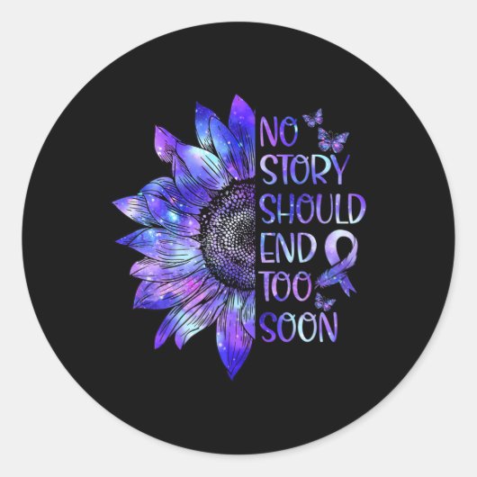 Overdosering Bewustmaking Geen verhaal zou te snel Ronde Sticker (Voorkant)