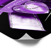 Overdosering Bewustmaking Grafisch Paars Ribbon Poster (Hoek)