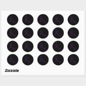 Overdosering Bewustmaking Koolstof Paars geneesmid Ronde Sticker (Vel)