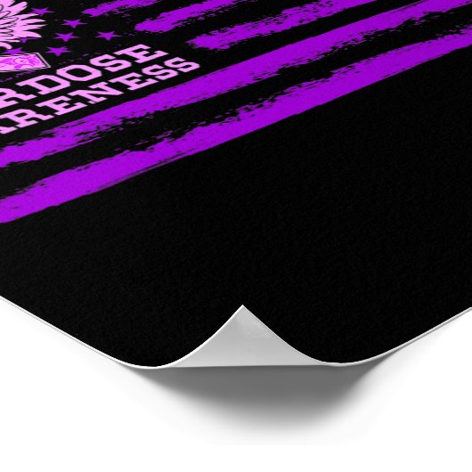 Overdosering Bewustmaking Koolstofvlag Poster (Hoek)