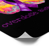 Overdosering Bewustmaking Paars lintbutterfly Grie Poster (Hoek)