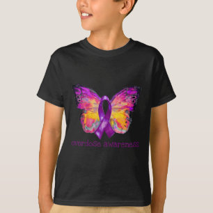 Overdosering Bewustmaking Paars lintbutterfly Grie T-shirt