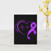 Overdosering Bewustmaking Paars Ribbon-geneesmidde Kaart (Gele Bloem)