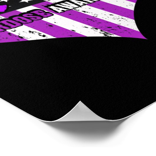 Overdosering Bewustmaking Paars Ribbon-geneesmidde Poster (Hoek)