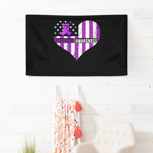 Overdosering Bewustmaking Paars Ribbon-geneesmidde Spandoek (Insitu)