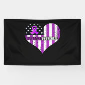 Overdosering Bewustmaking Paars Ribbon-geneesmidde Spandoek (Horizontaal)