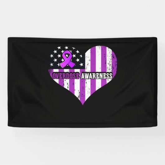 Overdosering Bewustmaking Paars Ribbon-geneesmidde Spandoek (Horizontaal)