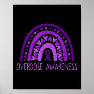 Overdosering Bewustmaking Rainbow Paars Ribbon voo Poster