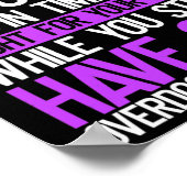 Overdosering Bewustmaking Versterking van Paarse r Poster (Hoek)