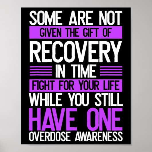 Overdosering Bewustmaking Versterking van Paarse r Poster (Voorkant)