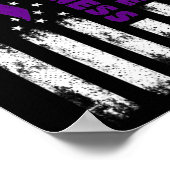 Overdosering Bewustmaking Vlag Pruple Ribbon Addic Poster (Hoek)