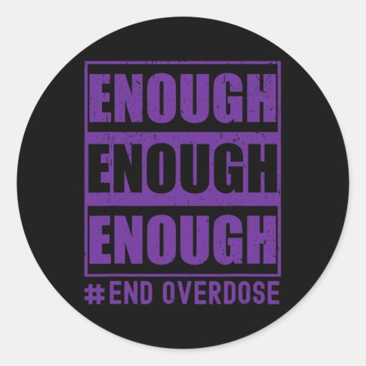 Overdosering Bewustmaking Voldoende eindoverdoseri Ronde Sticker (Voorkant)