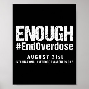 Overdosering Internationale dag van overdosering Poster