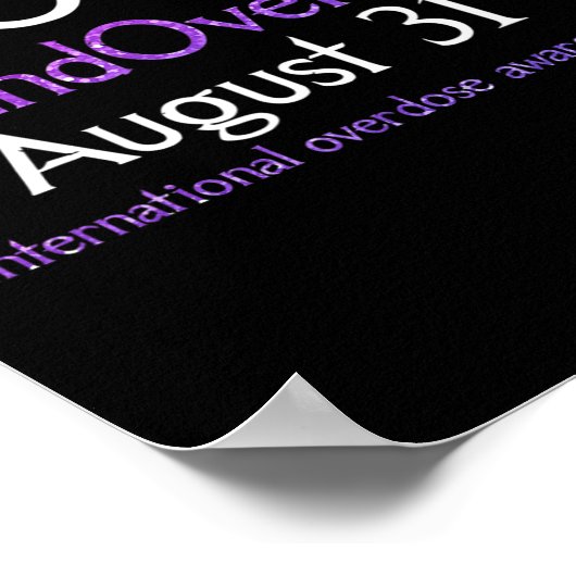 Overdosering Internationale dag van overdosering Poster (Hoek)
