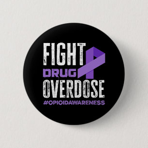 Overdosering van geneesmiddelen Pruple Ribbon Opio Ronde Button 5,7 Cm