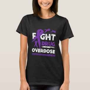 Overdosering van geneesmiddelen Pruple Ribbon Opio T-shirt