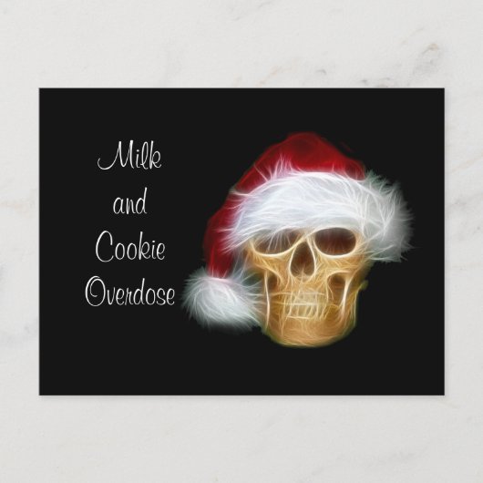 Overdosering van melk en koekjes briefkaart (Voorkant)