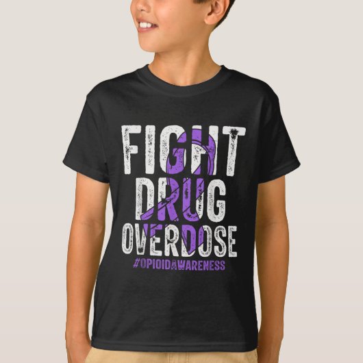 Overdosering van Paars remmende opioïden T-shirt (Voorkant)