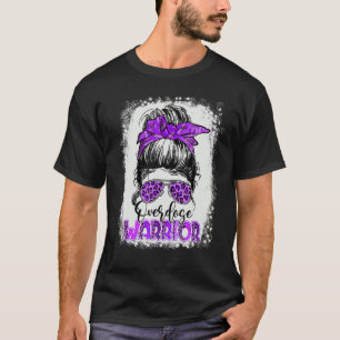 Overdosering Warrior Paars Ribbon Messy Hair Bun S T-shirt