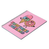 Overdosis aan zoetigheid | Donut & Ijs Kinderen Notitieboek (Linkerzijde)